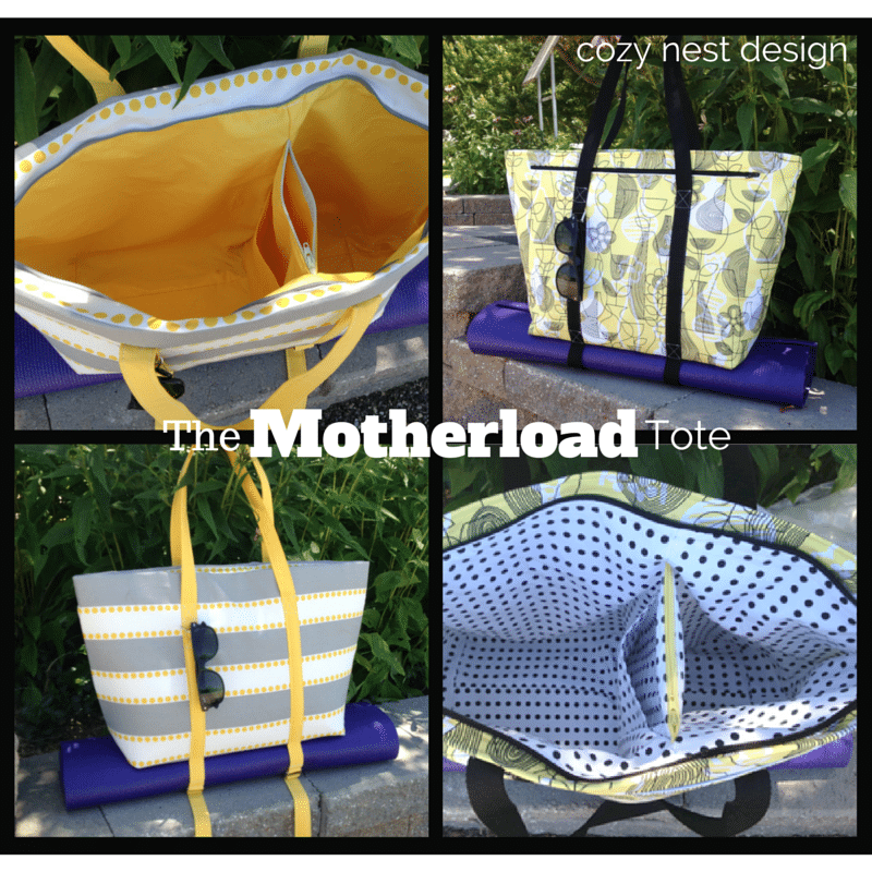 The Motherload Tote Sewing Pattern - cozy nest design