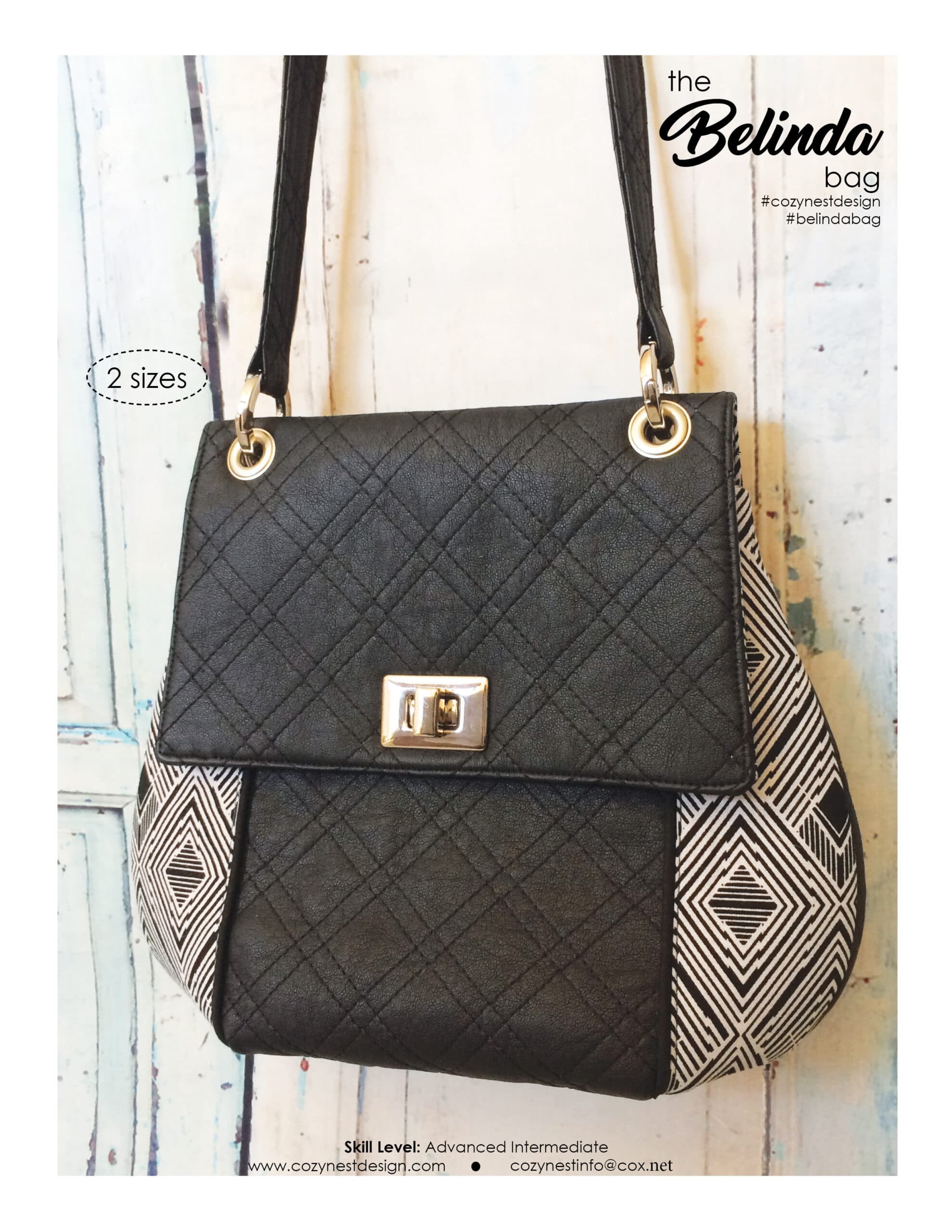 Quilted Leather Flap Bag Pattern Sewing Tutorial 
